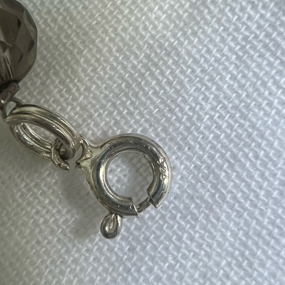 Smokey Topaz & Sterling Silver Beaded Bracelet - Picture 5 of 5